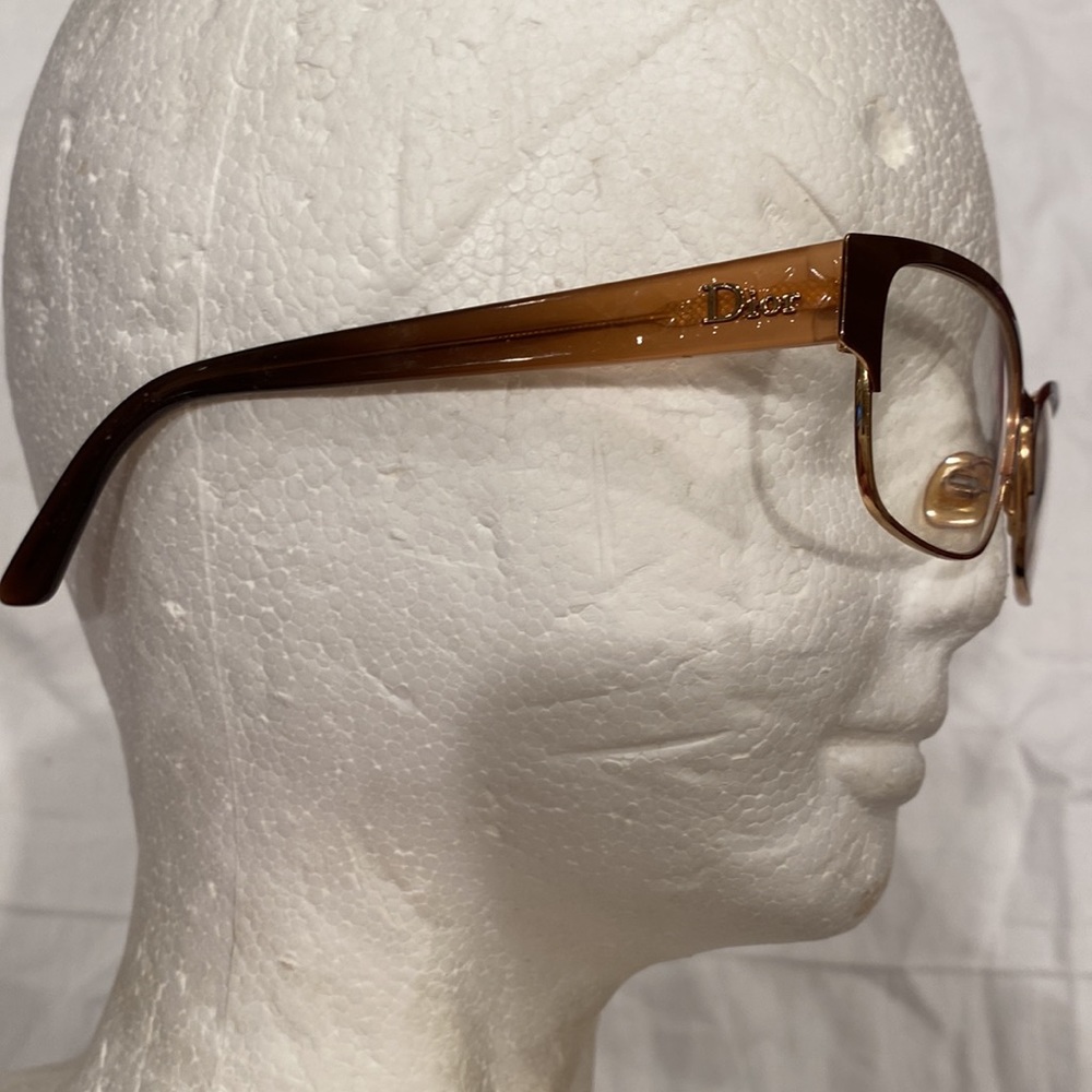 Christian Dior eye glasses made in Italy brown gold - Picture 4 of 16